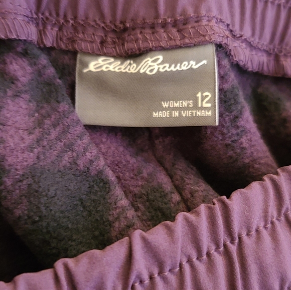 NWT ☆ Eddie Bauer Purple Fleece Lined Pant Size 12 - Picture 12 of 14